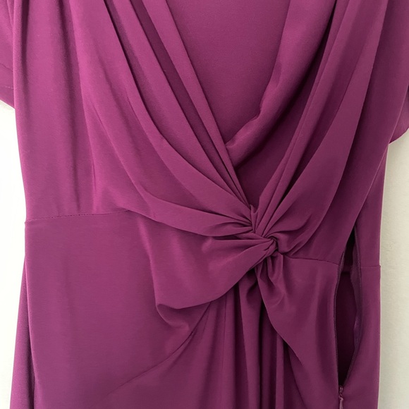 Evan Picone raspberry flutter sleeve midi dress - Picture 4 of 5